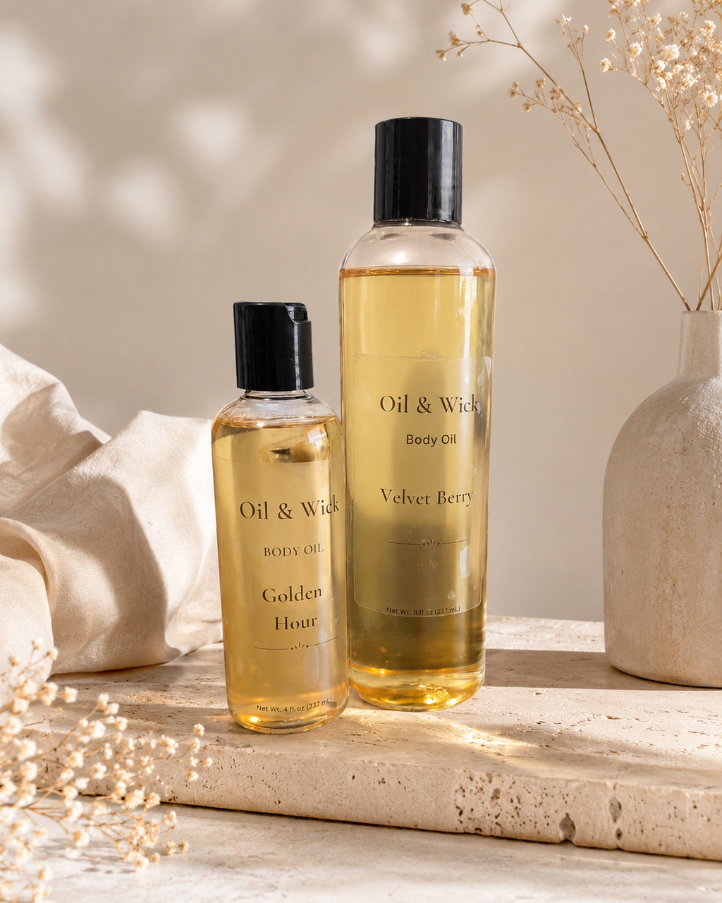 Body oil + shower gel + coffee scrub