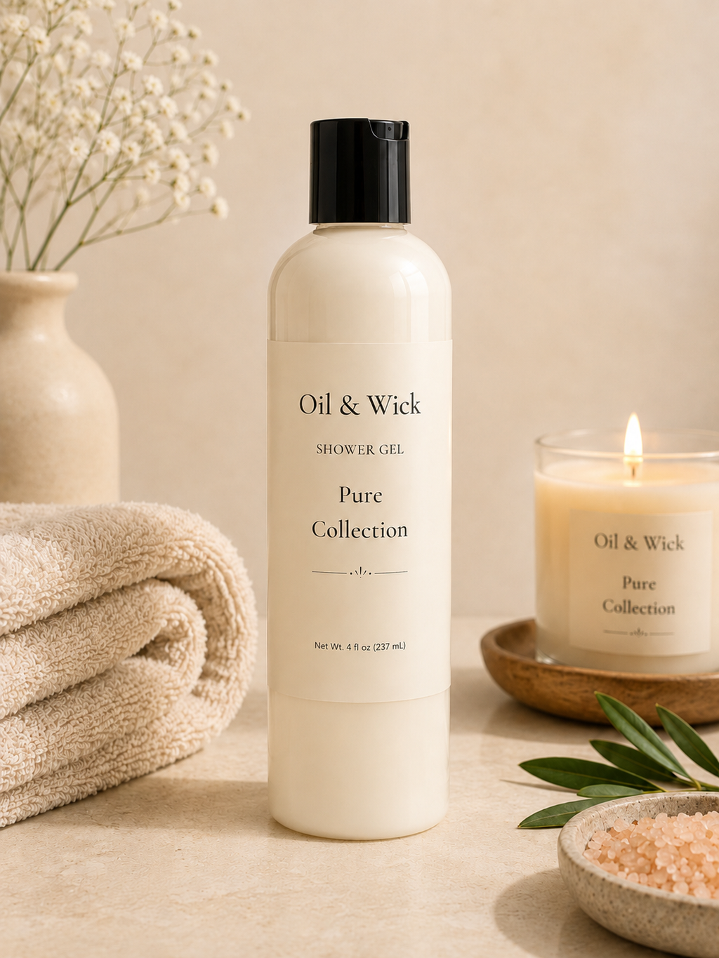 Body oil + shower gel + coffee scrub