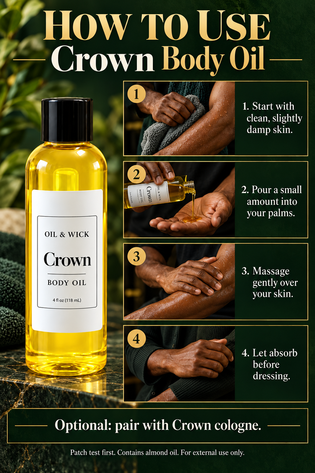 Crown body oil — how to use