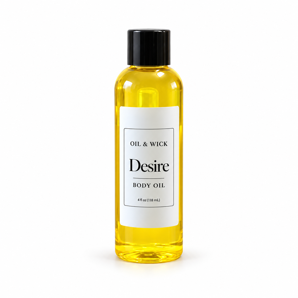 Desire 4 oz body oil included in the two-piece set