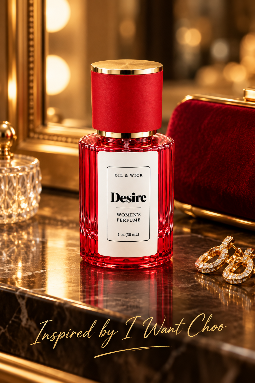 Oil & Wick Desire women's perfume lifestyle photo