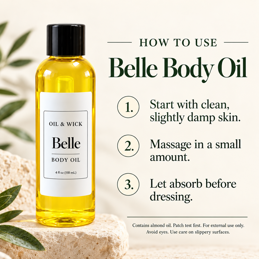 Belle body oil — how to use