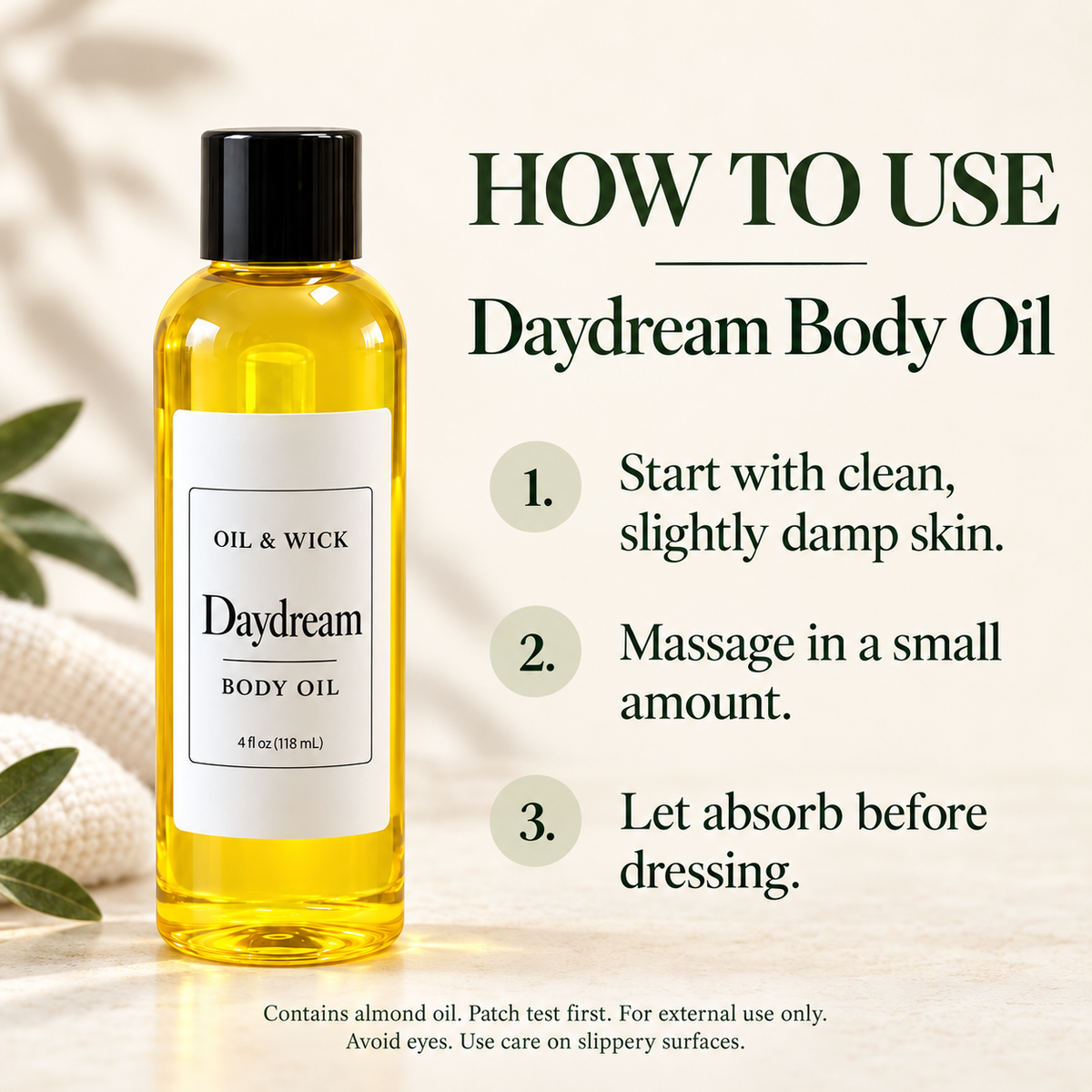 Daydream body oil — how to use