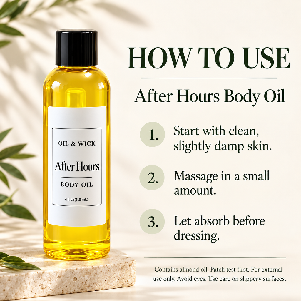 After Hours body oil — how to use