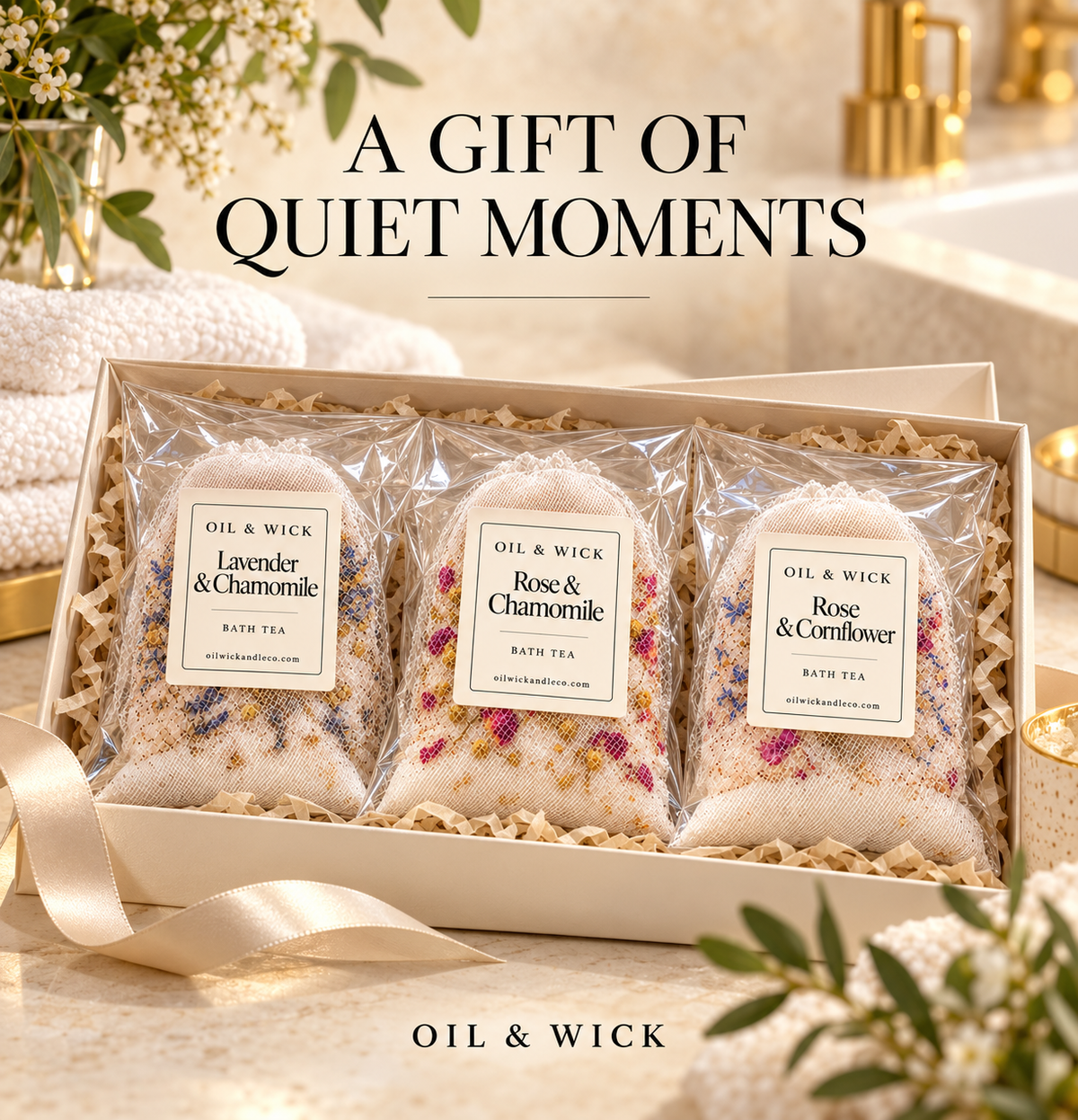 Floral Bath Tea Trio — self-care inspiration