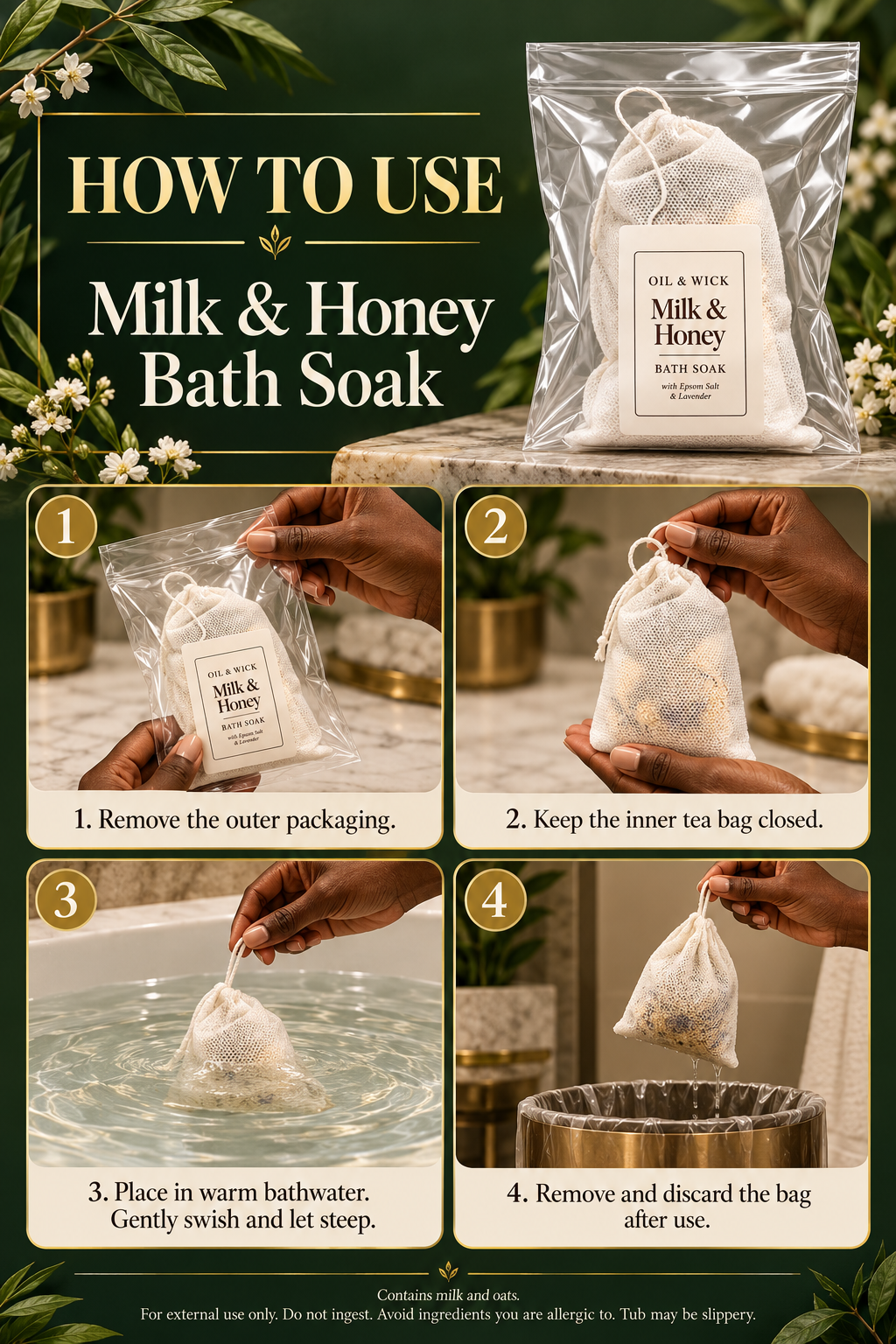 Milk & Honey Bath Soak — how to use