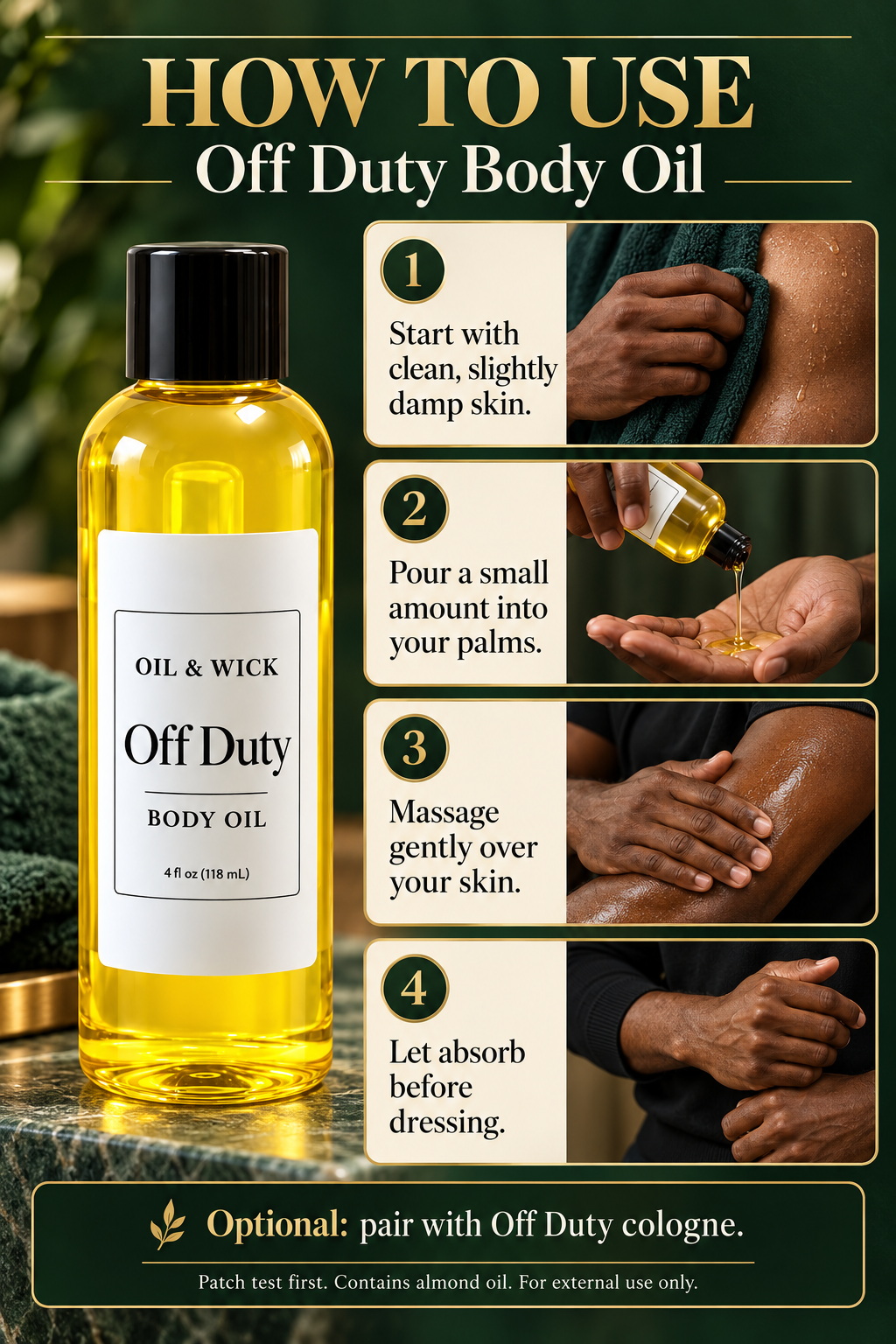 Off Duty body oil — how to use