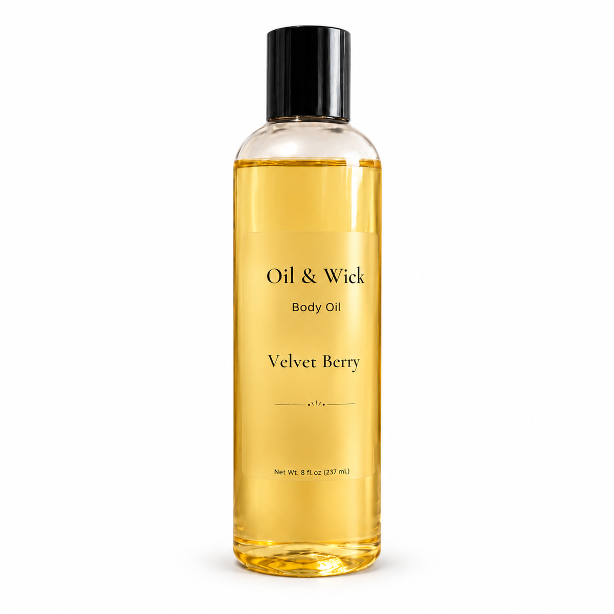 Oil & Wick body oil on white background
