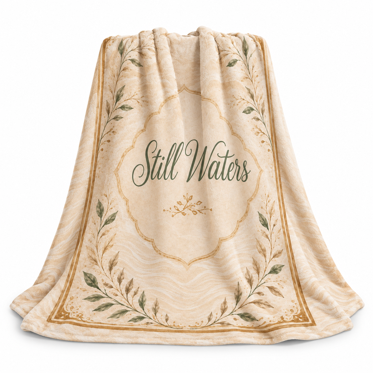 Velveteen Plush Blanket on white background