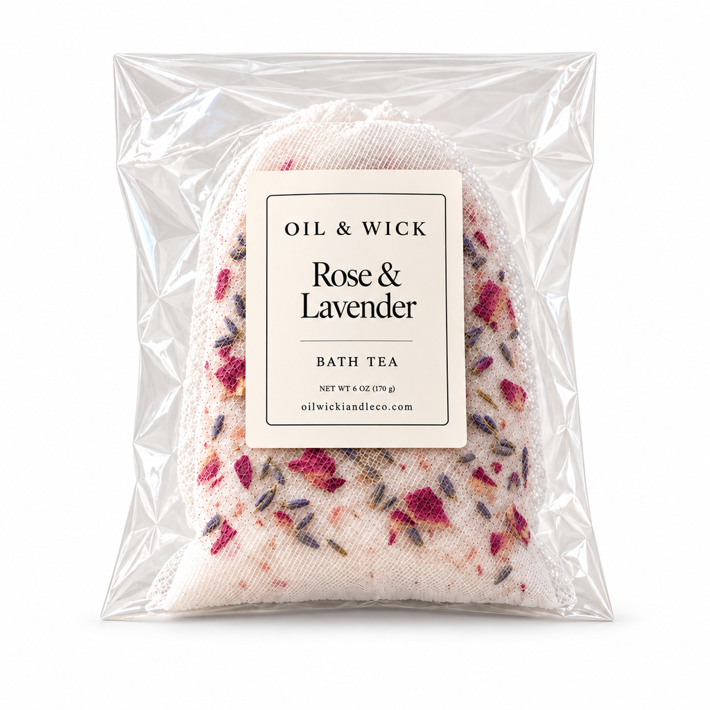Rose & Lavender Bath Tea – 6 oz on white background