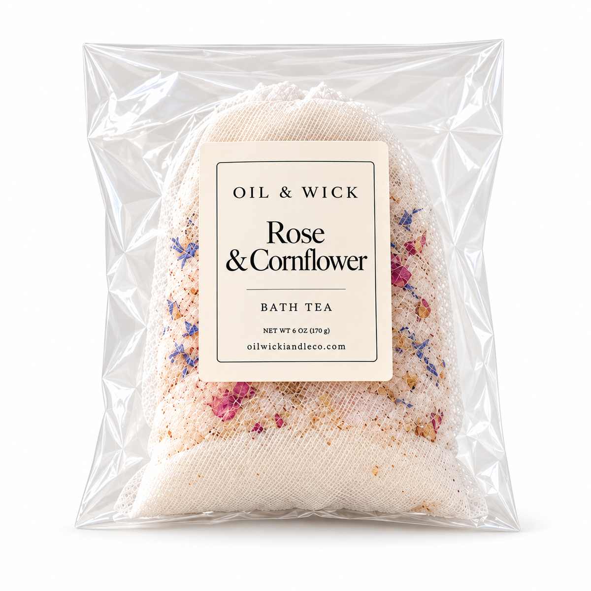Rose & Cornflower Bath Tea – 6 oz on white background
