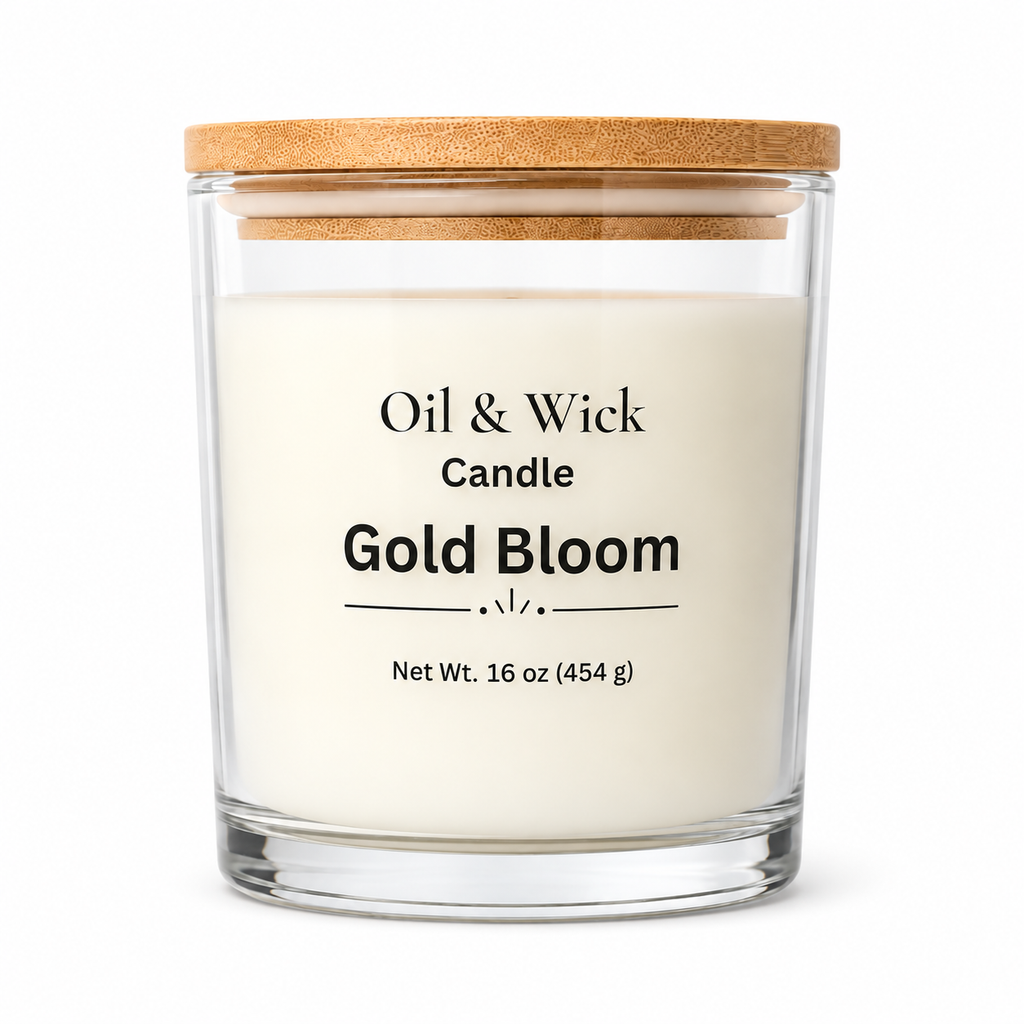 Oil & Wick Candle 16 oz on white background