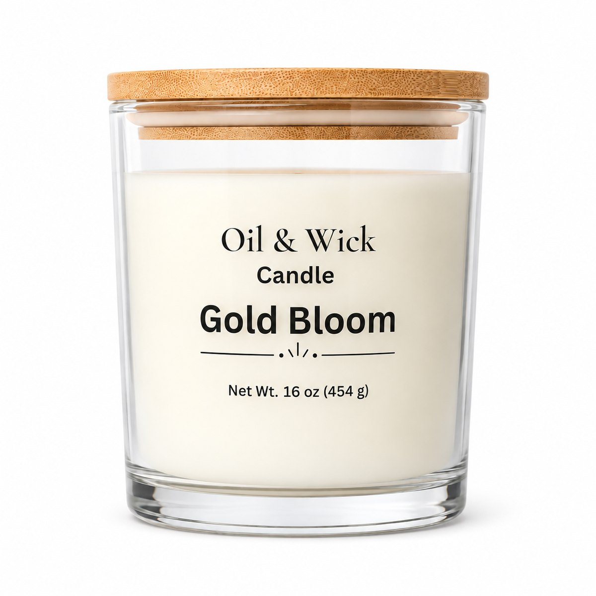 Oil & Wick Candle 16 oz on white background