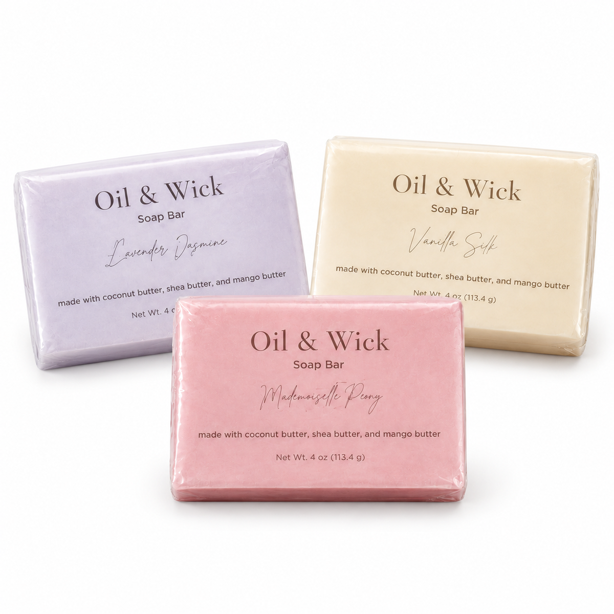 Pure Triple Butter Soap Bar on white background