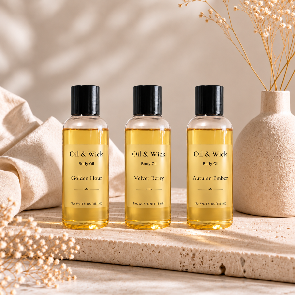 4oz Body Oil Trio