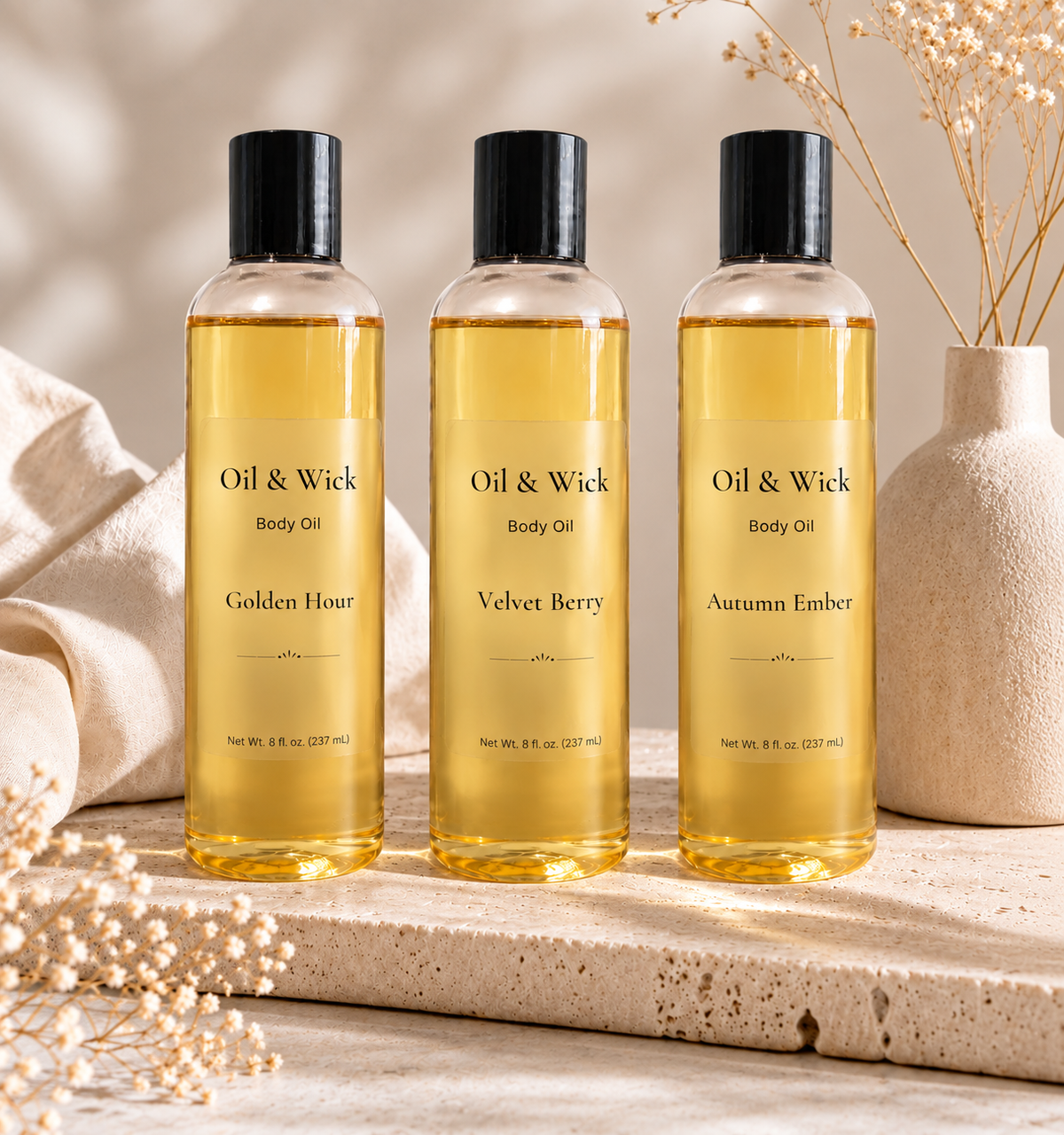 8 oz Body Oil Trio