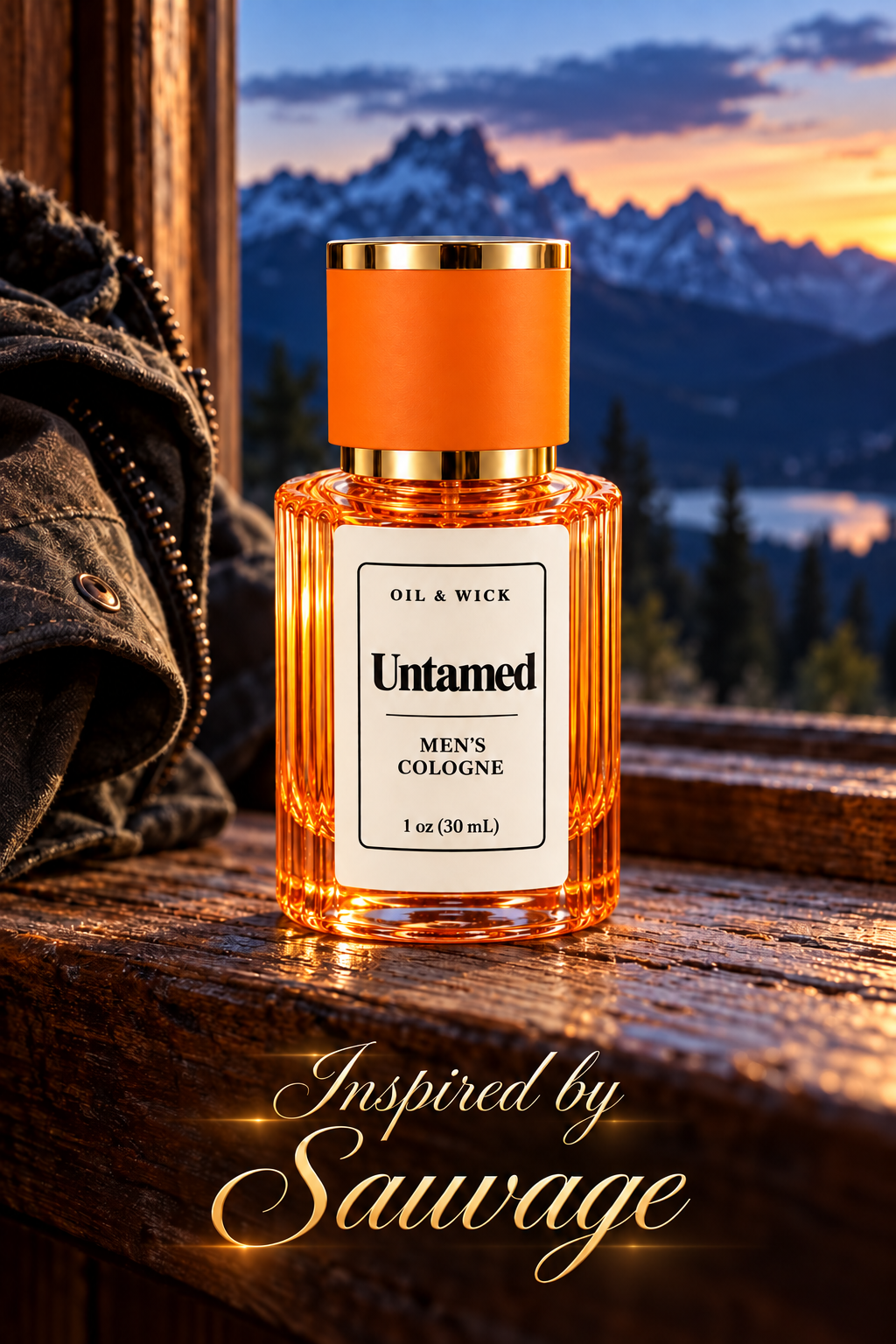 Oil & Wick Untamed cologne lifestyle photo