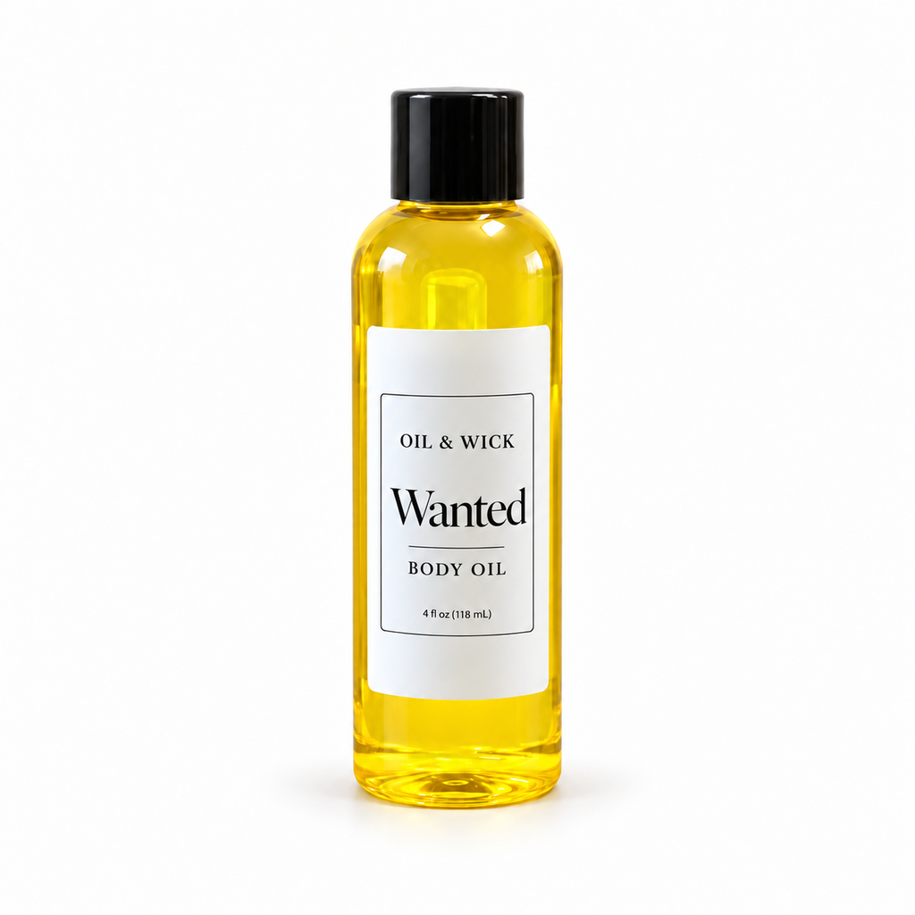 Wanted body oil — product photo