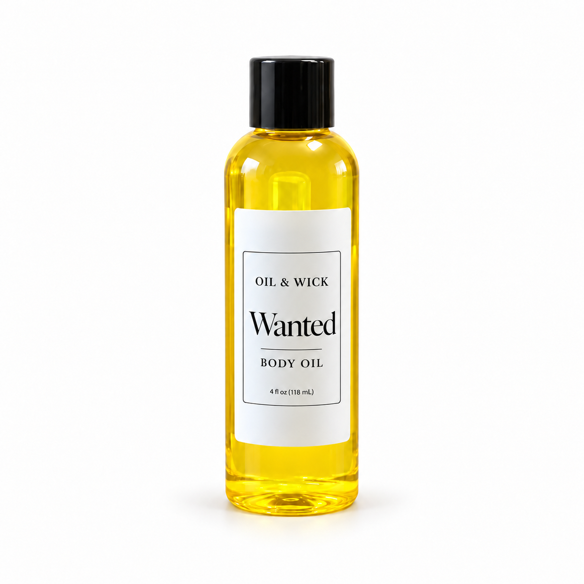 Wanted body oil — product photo